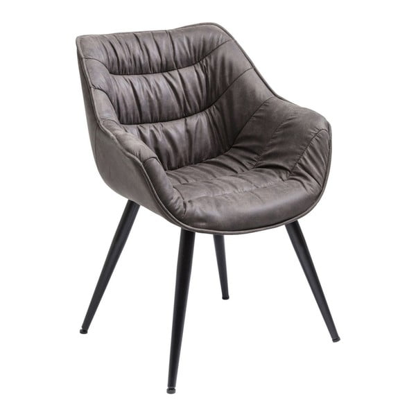 2 pilkai rudų valgomojo kėdžių rinkinys "Kare Design Thelma