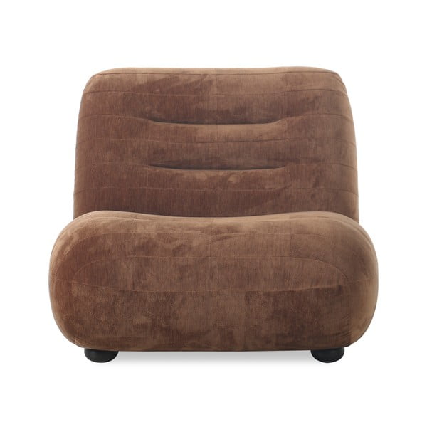 Rudos spalvos iš velveto krėslas Wyatt – Dutchbone-image-2