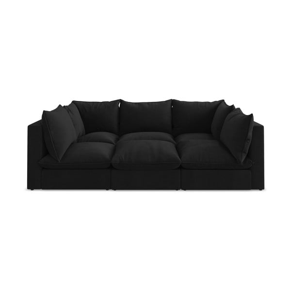 Juodos spalvos sofa 255 cm Manao – Makamii