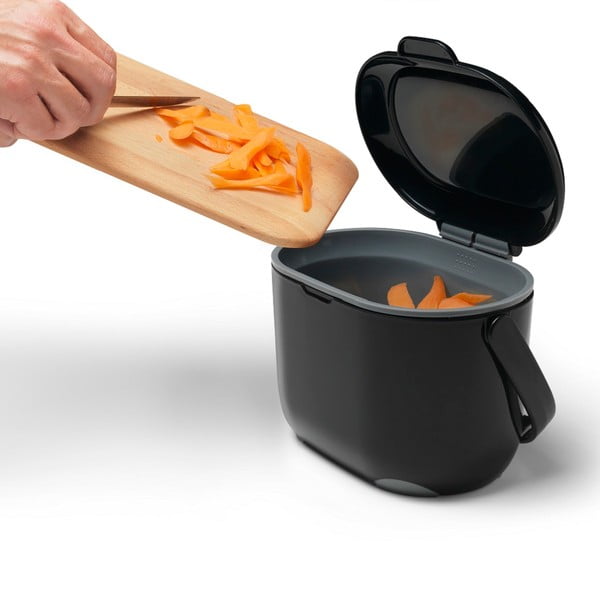 Juodai pilkas kompostuojamų atliekų indas Addis Caddy, 2,5 l-image-4