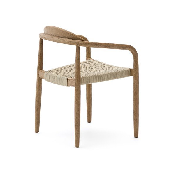 Smėlio spalvos/natūralios spalvos medžio masyvo valgomojo kėdė Nina – Kave Home-image-4