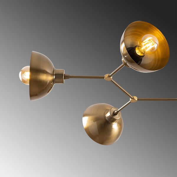 Lubinis šviestuvas auksinės spalvos 52x102 cm su metaliniu gaubtu Dram – Opviq lights-image-4