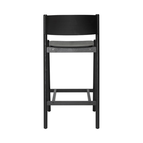 Baro taburetė juodos spalvos iš ąžuolo (sėdynės aukštis 75 cm) Oblique – Hübsch-image-3