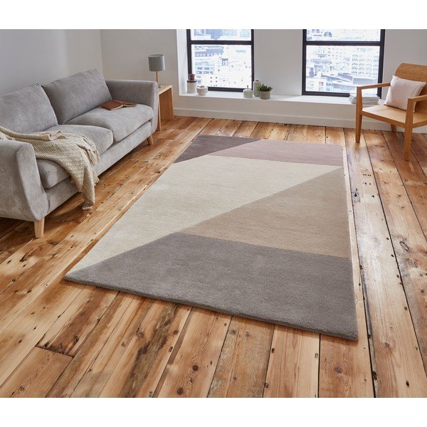 Pilkas vilnonis kilimas Think Rugs Elements, 150 x 230 cm-image-1