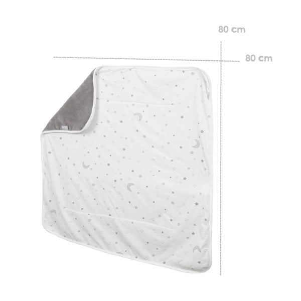 Vaikiškas pledas baltos spalvos/pilkos spalvos iš medvilnės 80x80 cm Strenenzauber – Roba-image-4