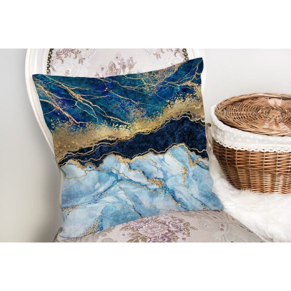 Pagalvės užvalkalas Minimalist Cushion Covers Marble With Blue, 45 x 45 cm-image-2
