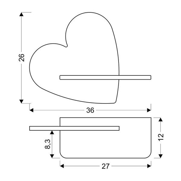 Rožinis vaikiškas šviestuvas Heart - Candellux Lighting-image-2