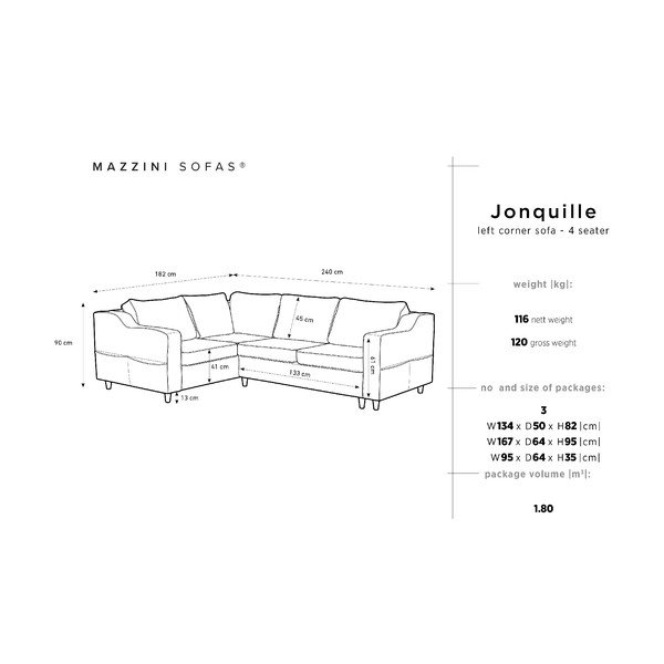 Mazzini Sofos Jonquille sofa-lova, tamsiai ruda, kairysis kampas-image-3