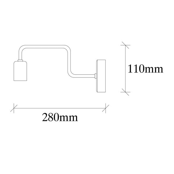 Juodas metalinis sieninis šviestuvas Opviq lights Isidora-image-3