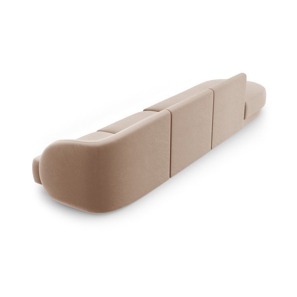 Sofa smėlio spalvos iš velveto 302 cm Miley – Micadoni Home-image-4