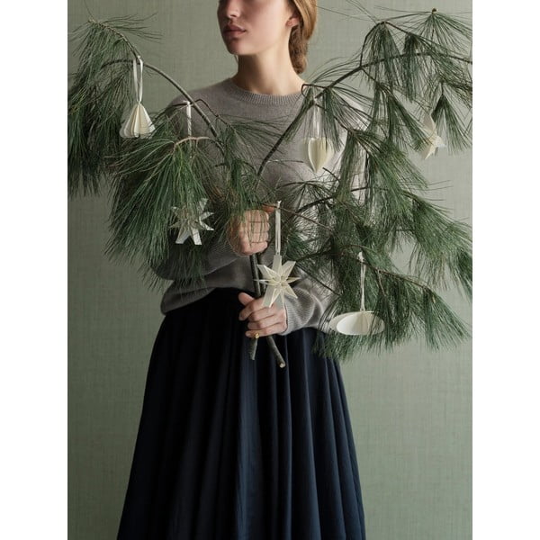 Iš popieriaus eglutės papuošimai 4 vnt. 6,5 cm Kazary – Blomus-image-1