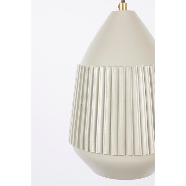 Smėlio spalvos pakabinamas šviestuvas su metaliniu gaubtu ø 20 cm Aysa - White Label-image-1
