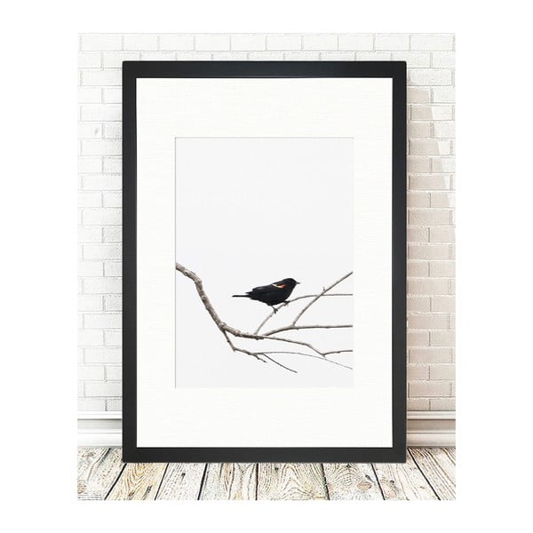 Paveikslas 24x29 cm Bird on the Branch – Vavien Artwork-image-1