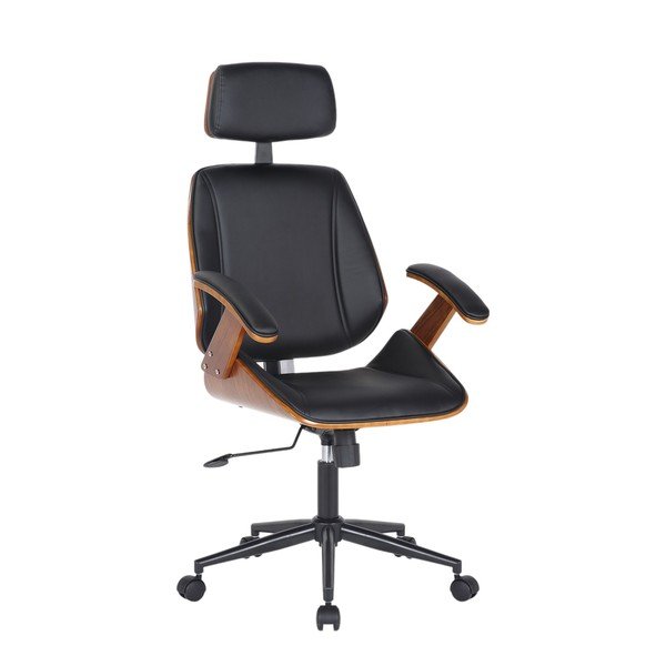 Juodos spalvos iš dirbtinės odos biuro kėdė Visby – Tomasucci