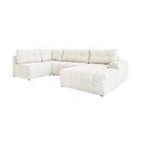 Kreminės spalvos sulankstoma/su sandėliavimo vieta modulinė kampinė sofa (su dešiniuoju kampu) Lulu – Miuform