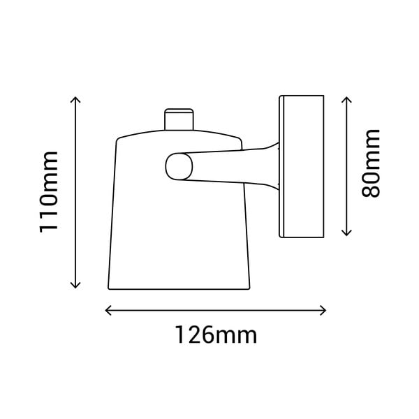 Juodas sieninis šviestuvas SULION Ibai, aukštis 11 cm-image-3