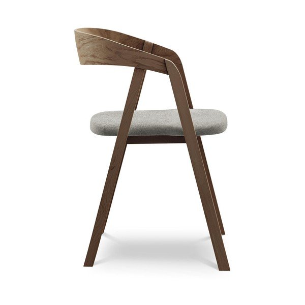 Šviesiai pilkos spalvos iš medienos masyvo valgomojo kėdė Erika – Makamii-image-2