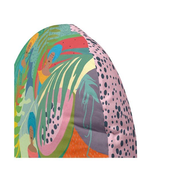 Medvilninė dvipusė pagalvė HF Living Zuly Jungle, ⌀ 50 cm-image-2
