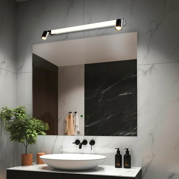 Sieninė lempa blizgios sidabrinės spalvos LED Enrico – Trio-image-1