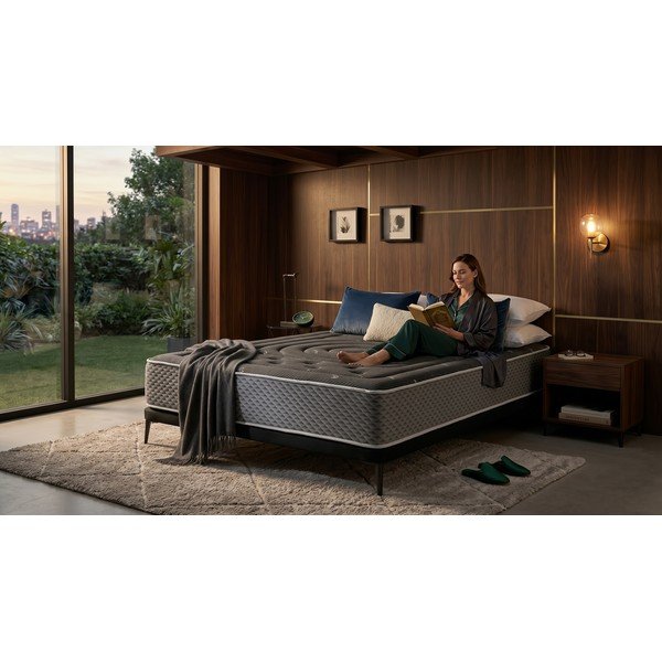 Dvipusis čiužinys Moonia Premium Black Multizone, 180 x 200 cm-image-1