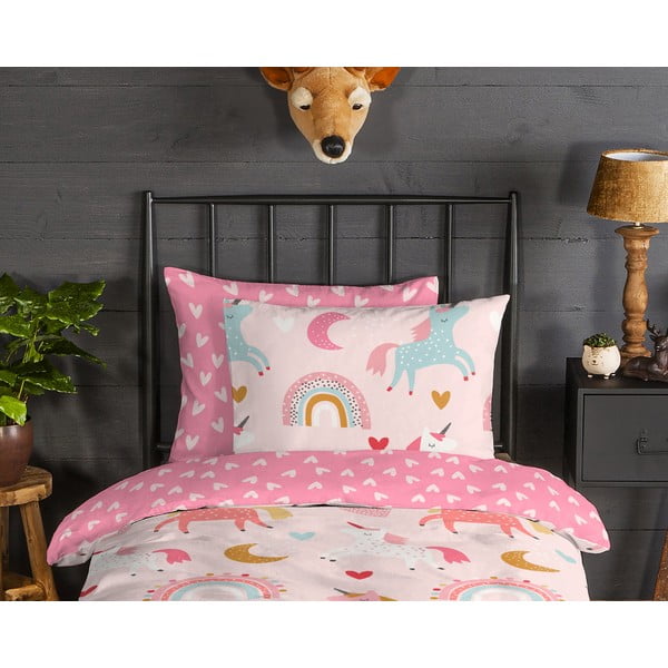 Flanelinė vaikiška patalynė viengulė lovai 140x200 cm - Good Morning-image-1