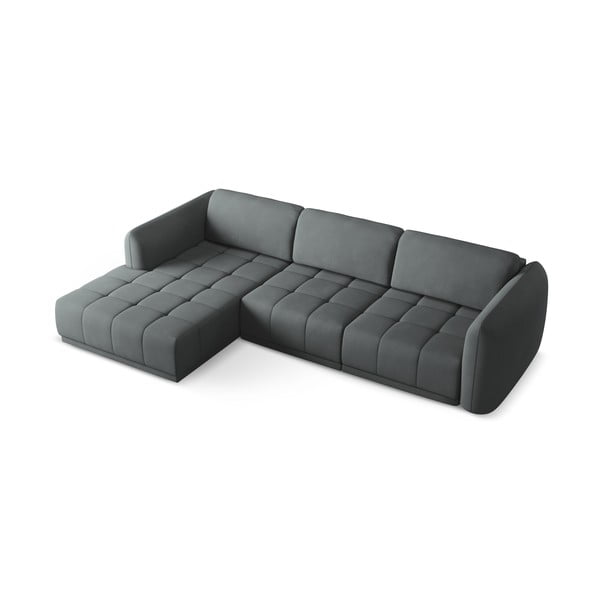Tamsiai pilkos spalvos kampinė sofa (su kairiuoju kampu) Hoku – Makamii-image-3