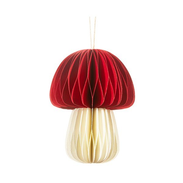 Iš popieriaus rankų darbo eglutės papuošimas ø 5 cm Honeycomb Mushroom – Sass & Belle