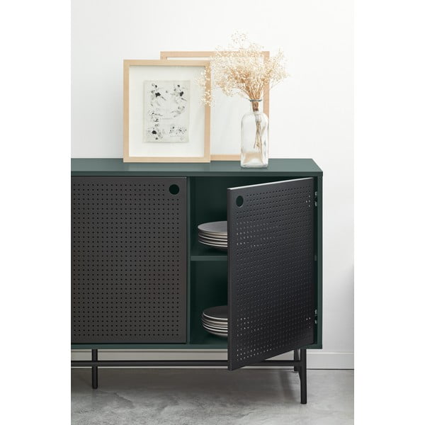 Juodos ir žalios spalvos komoda Teulat Punto, 150 cm pločio-image-2