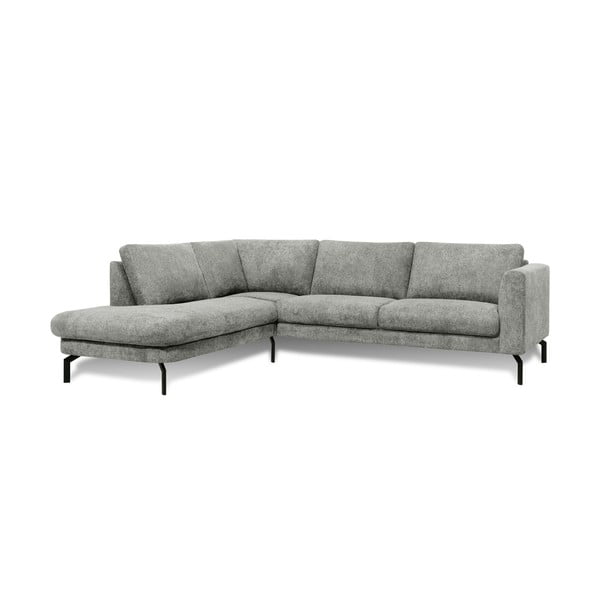 Kampinė sofa šviesiai pilkos spalvos (su kairiuoju kampu) Gomero – Scandic-image-1