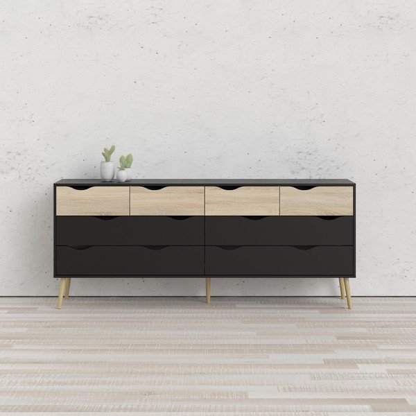 Juoda komoda Tvilum Oslo, 196 x 82 cm-image-1