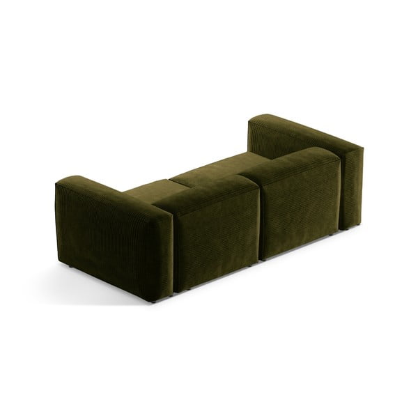 Žalios spalvos iš kordinio velveto sofa 224 cm Bergamo – Cosmopolitan Design-image-4