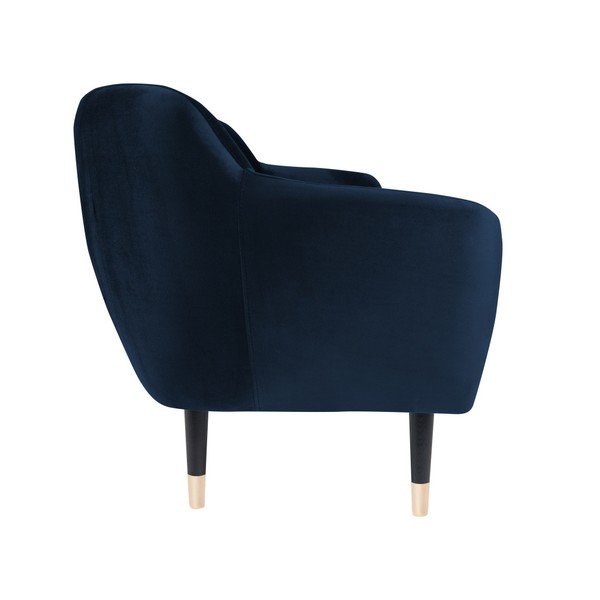 Tamsiai mėlyna sofa su juodomis kojomis Mazzini Sofos Amelie, 158 cm-image-3