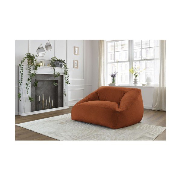 Oranžinės spalvos sėdmaišis iš dirbtinio kailio Lilibet – Bobochic Paris-image-1