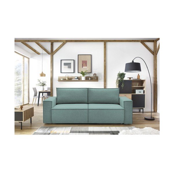 Sofa šviesiai mėlynos spalvos 245 cm Nihad – Bobochic Paris-image-1