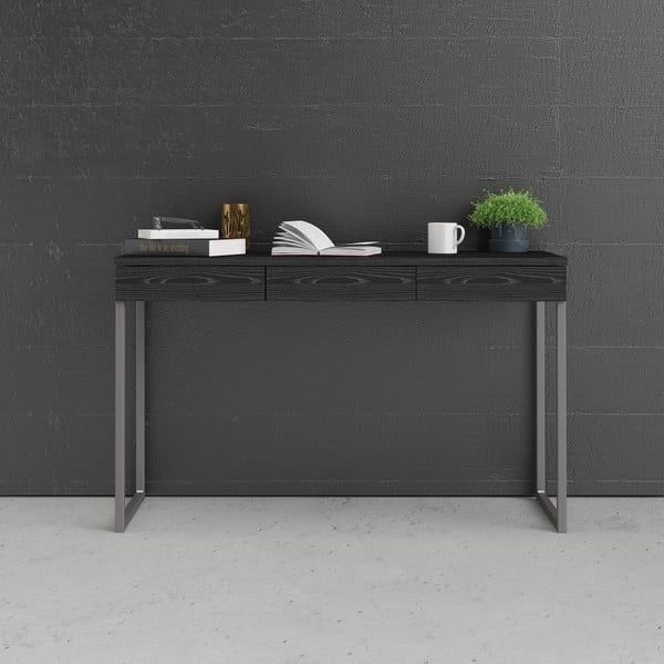 Juodas darbo stalas Tvilum Function Plus, 126 x 52 cm-image-1