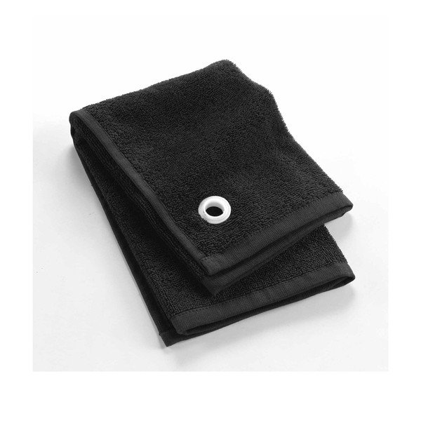 Juodos spalvos iš frote audinio iš medvilnės rankšluostis 50x50 cm Cuistot – douceur d'intérieur