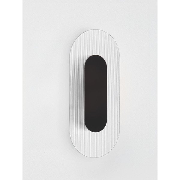 Matinės juodos spalvos iš metalo sieninė lempa LED Vetrio – Nova Luce-image-4