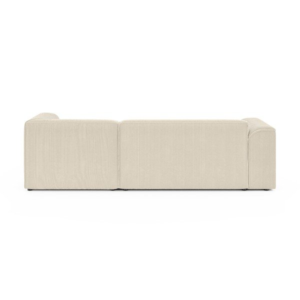 Smėlio spalvos kampinė sofa iš kordinio velveto (su dešiniuoju kampu/su gultu) Merid  – Ropez-image-4