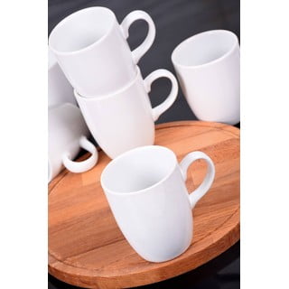 6 baltų keraminių puodelių rinkinys My Ceramic