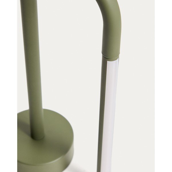 Žalios spalvos iš metalo stalinis šviestuvas LED (aukštis 30 cm) Bow – Kave Home-image-3