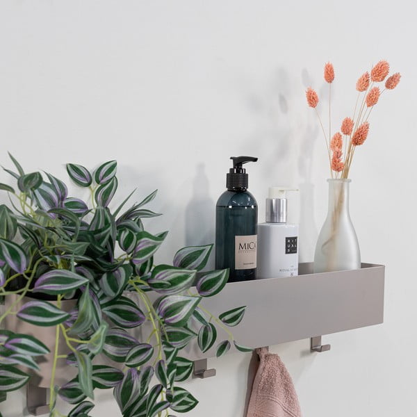 Sieninė taupe spalvos iš plieno vonios lentyna Multi – Spinder Design-image-3