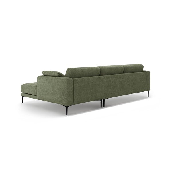 Žalios spalvos kampinė sofa (su dešiniuoju kampu/su gultu) Bemy – Micadoni -image-2