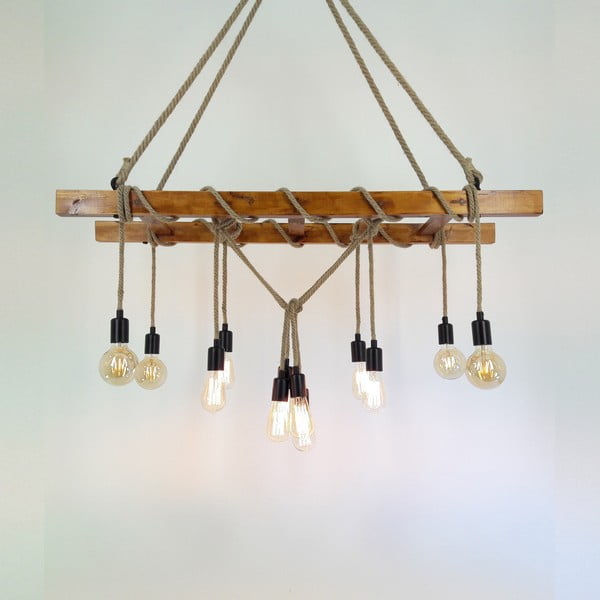 Lubinis šviestuvas iš pušies masyvo Merdiven-image-1