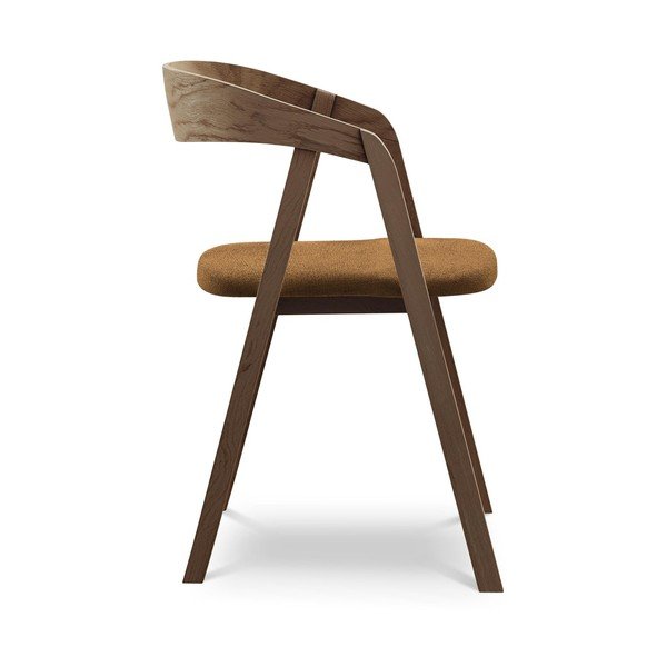 Terakotos spalvos iš medienos masyvo valgomojo kėdė Erika – Makamii-image-2