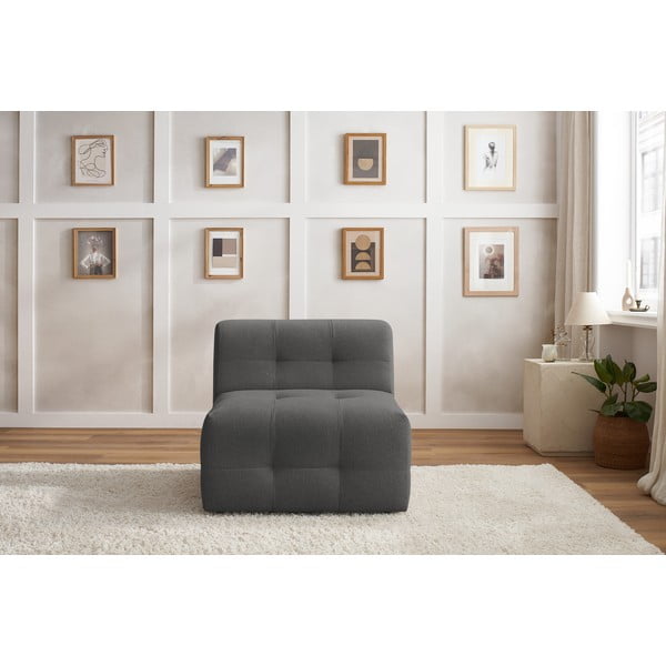 Tamsiai pilkas sofos modulis Kleber - Bobochic Paris-image-1