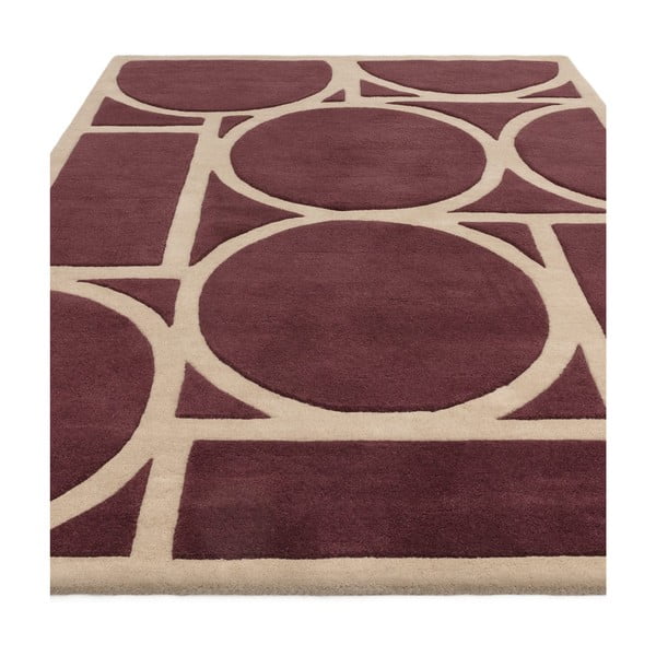 Iš vilnos kilimas tamsiai rudos spalvos 200x290 cm Metro Plum – Asiatic Carpets-image-2