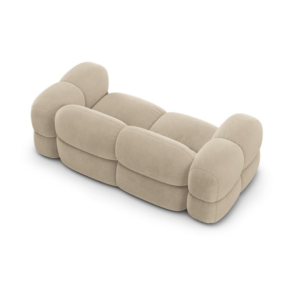 Smėlio spalvos iš velveto sofa 210 cm Loretto – Cosmopolitan Design-image-4