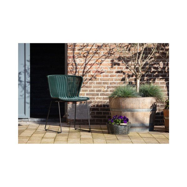 Juodos spalvos sodo kėdės dirbtinis rotangas 2 vnt. Wings – WOOOD-image-1