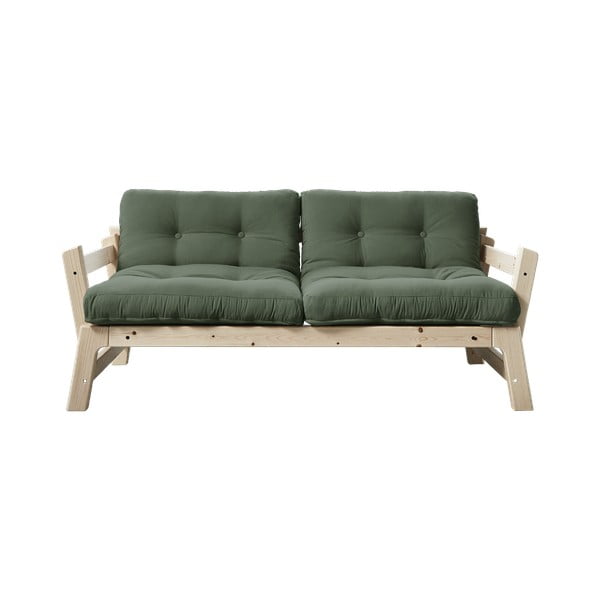 Išlankstoma sofa Karup Design Step Natural Clear/Olive Green