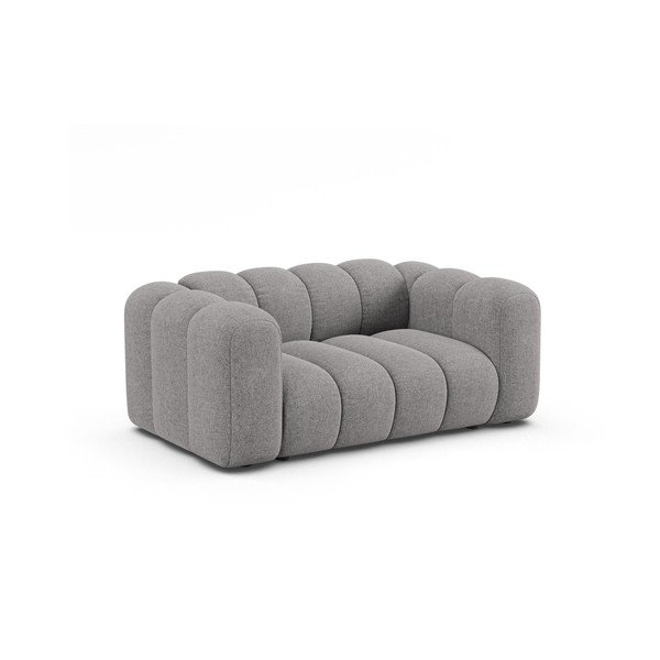 Pilkos spalvos sofa iš šenilinio audinio 170 cm Lupine – Micadoni -image-1